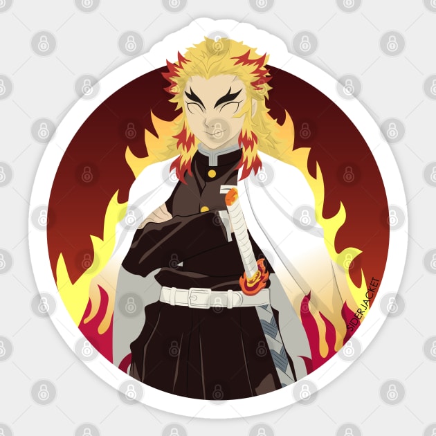 The Flame Swordman Sticker by Siderjacket